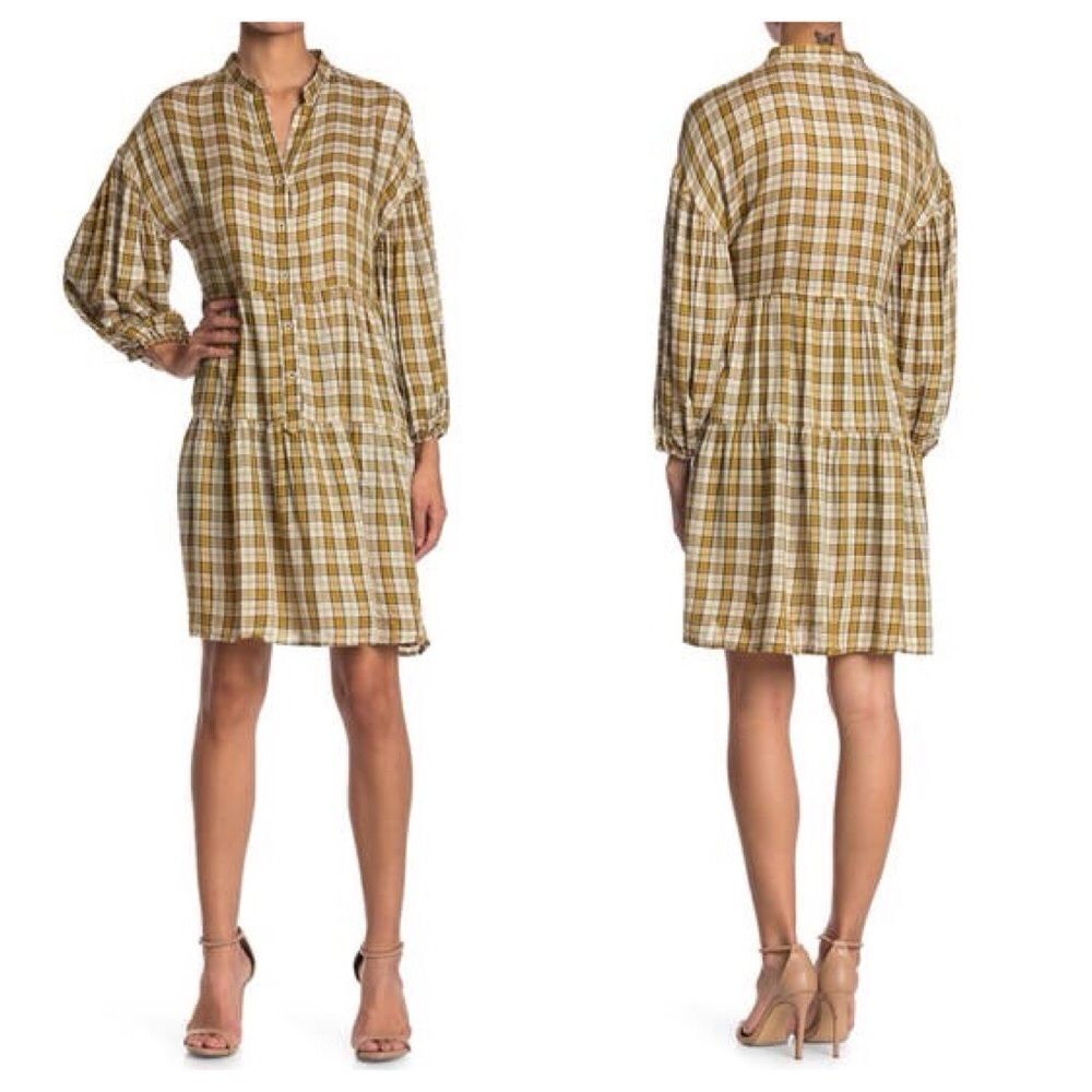 Max Studio 3/4 Sleeve Shirt Dress Size Large